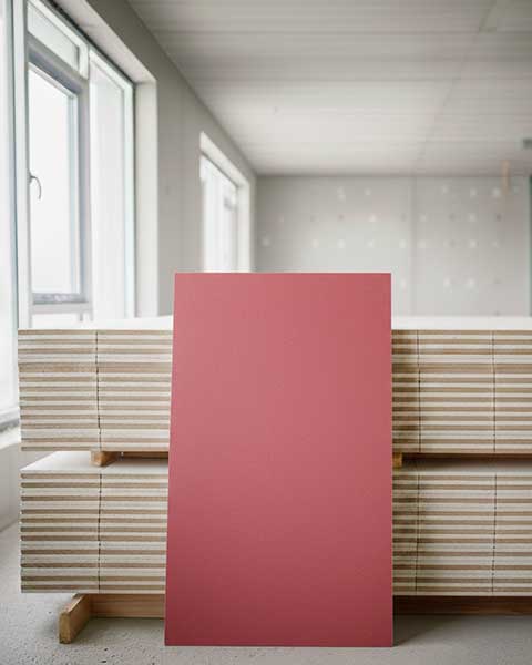 placa de gesso rosa RF resistente ao fogo